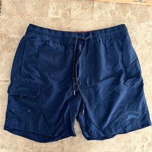TOMMY BAHAMA mens swim trunks board shorts blue‎ Size M